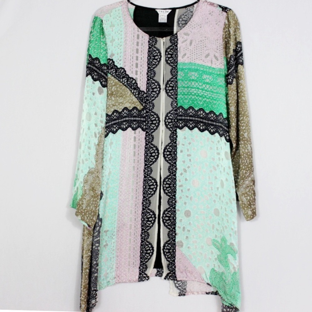 Citron Santa Monica Silk Cardigan Kimono L